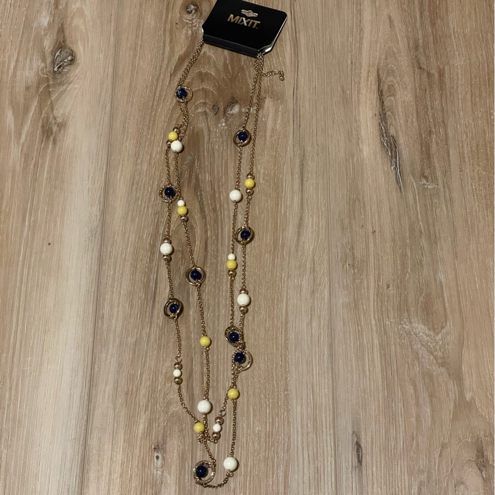 Elegant Gold and Yellow Beaded Necklace